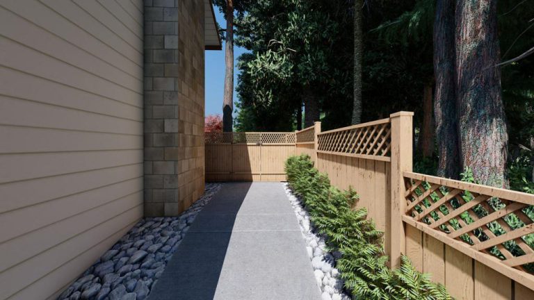 Meticulous side Landscaping on a home in Seattle