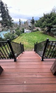 deck stairs and external landscaping